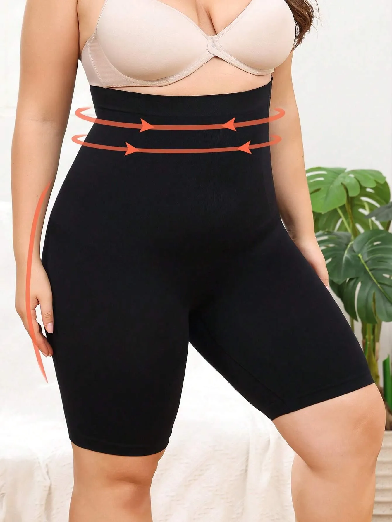 Bermuda Modeladora Femina - Alta Compressão Plus Size - Lisa