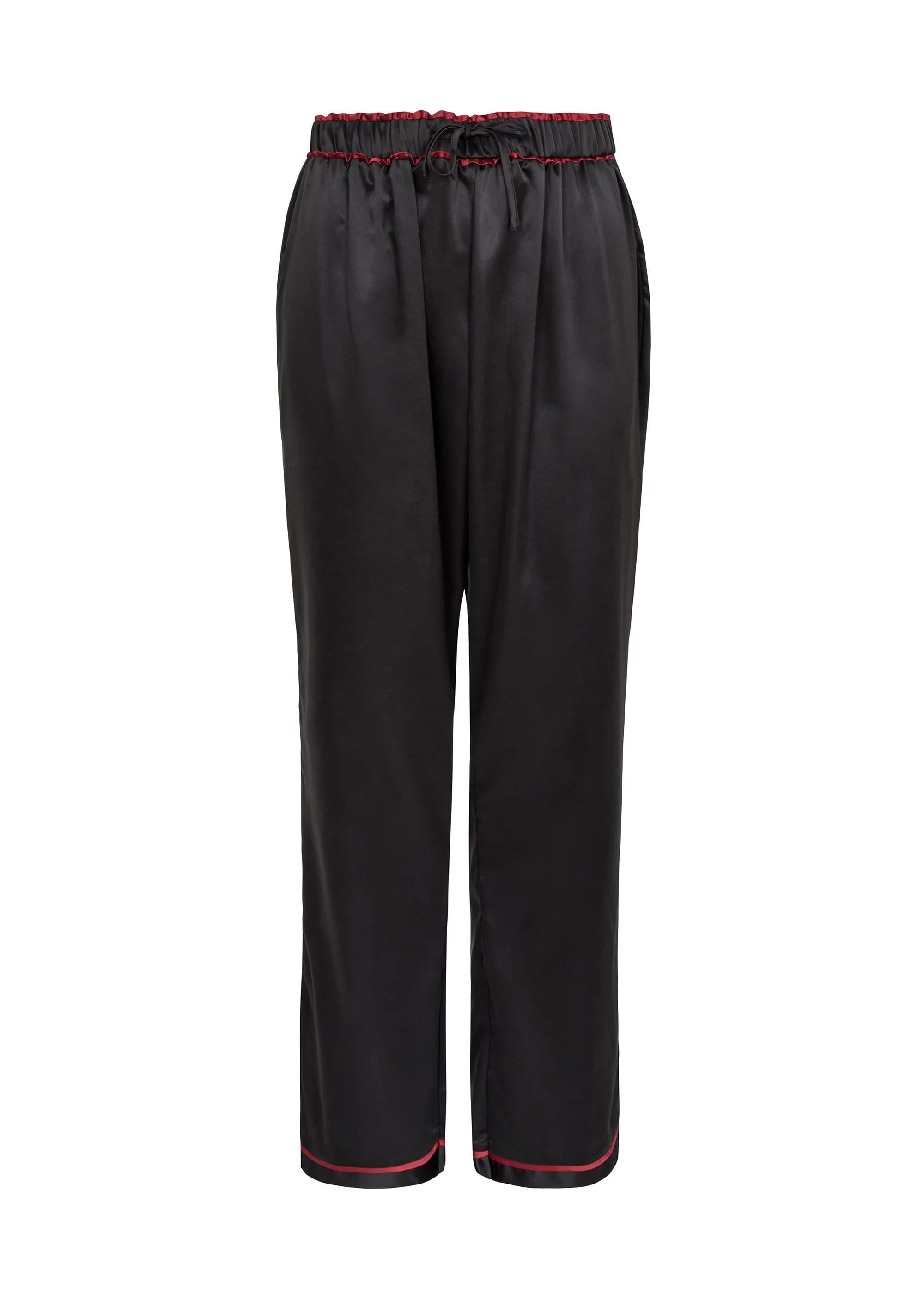 Black and Red Smoking Suit Pj Set Curve