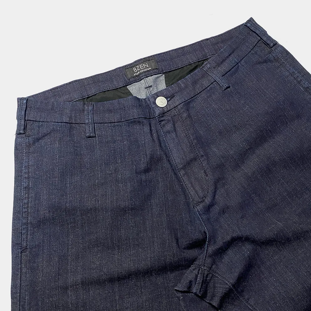 BZEN M.1033 EZ-D SLIM TAPERED STRETCH DENIM CHINO-8OZ-E0 INDIGO