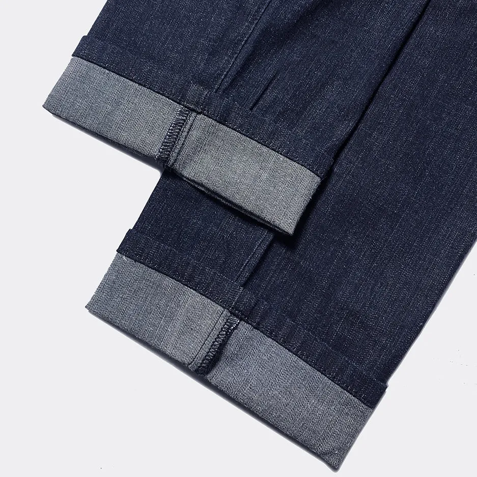 BZEN M.1033 EZ-D SLIM TAPERED STRETCH DENIM CHINO-8OZ-E0 INDIGO