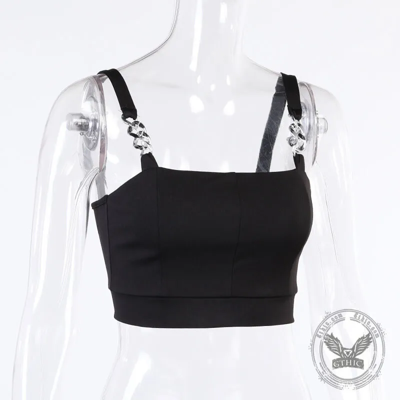 Chain-Detailed Crop Top