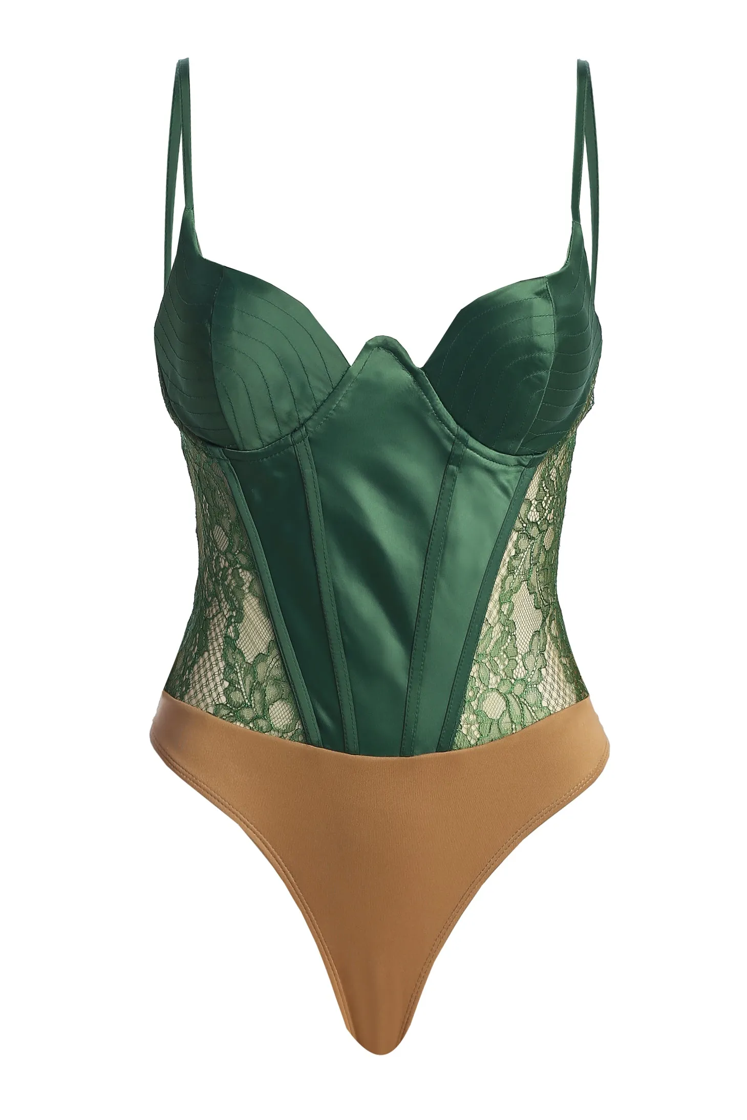 Green Incomparable Lace Bodysuit
