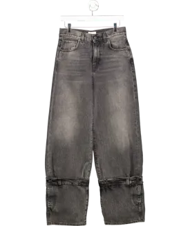 Haikure Grey Baggy Jeans With Leg Detail W26