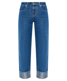 Jeans Crop Emporio Armani Blu