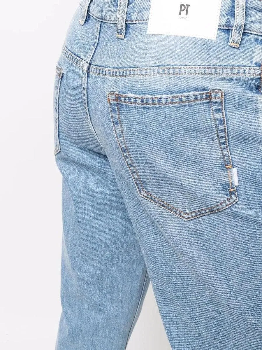 Jeans dritti crop