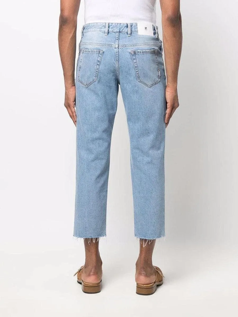 Jeans dritti crop