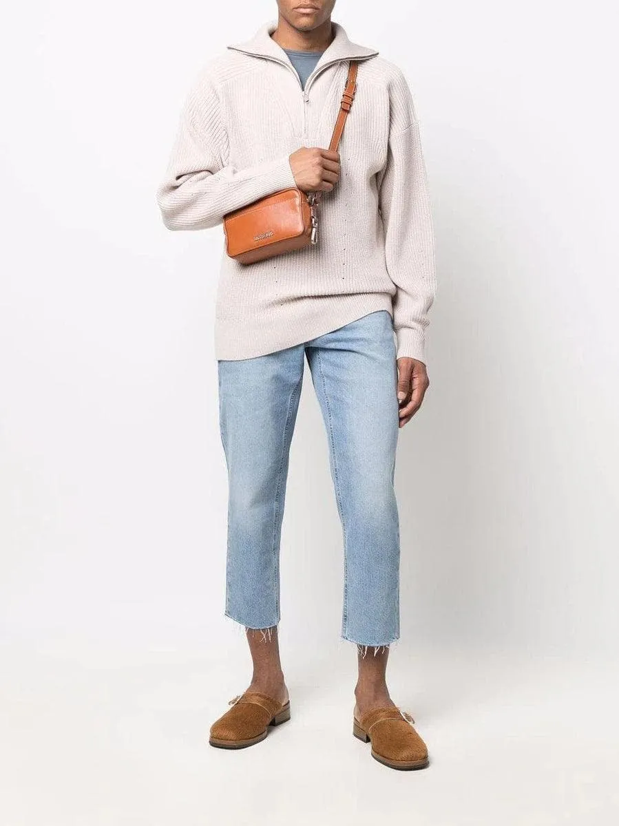 Jeans dritti crop
