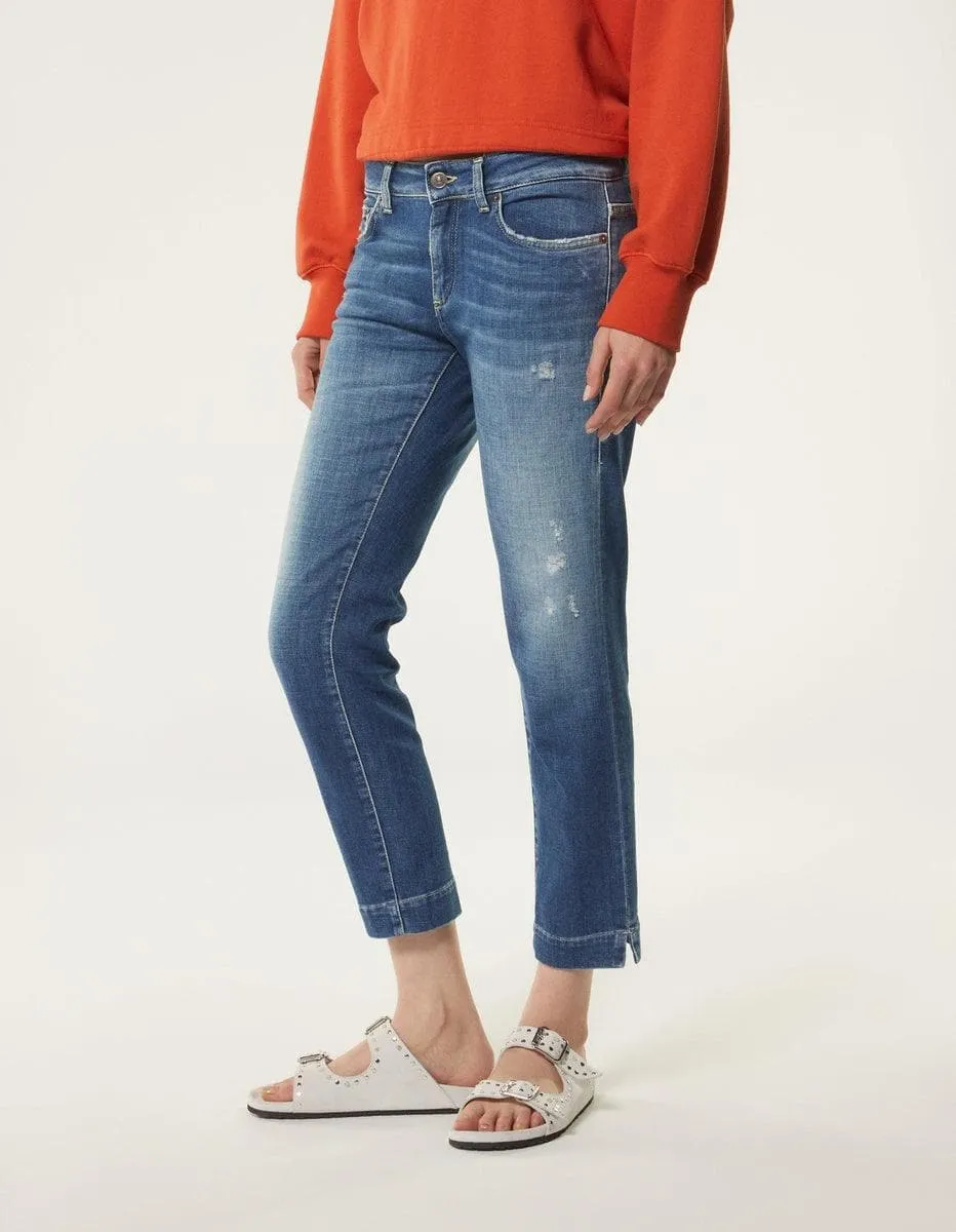 Jeans rose slim in denim stretch