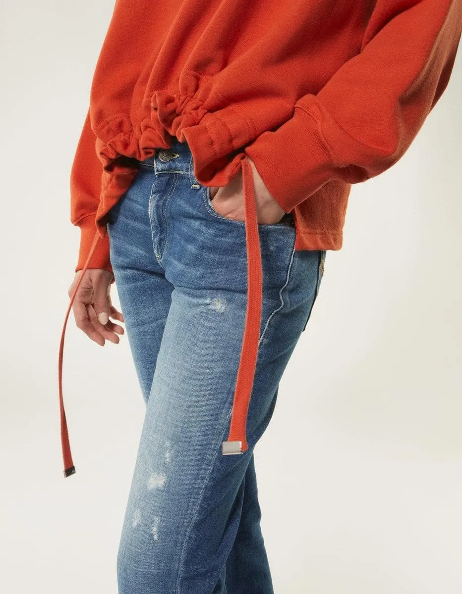 Jeans rose slim in denim stretch