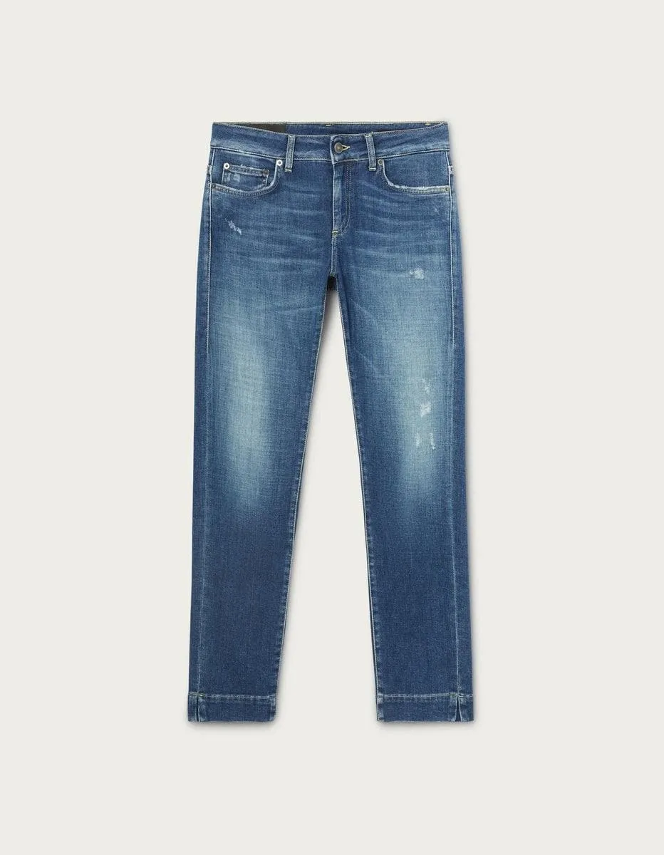 Jeans rose slim in denim stretch