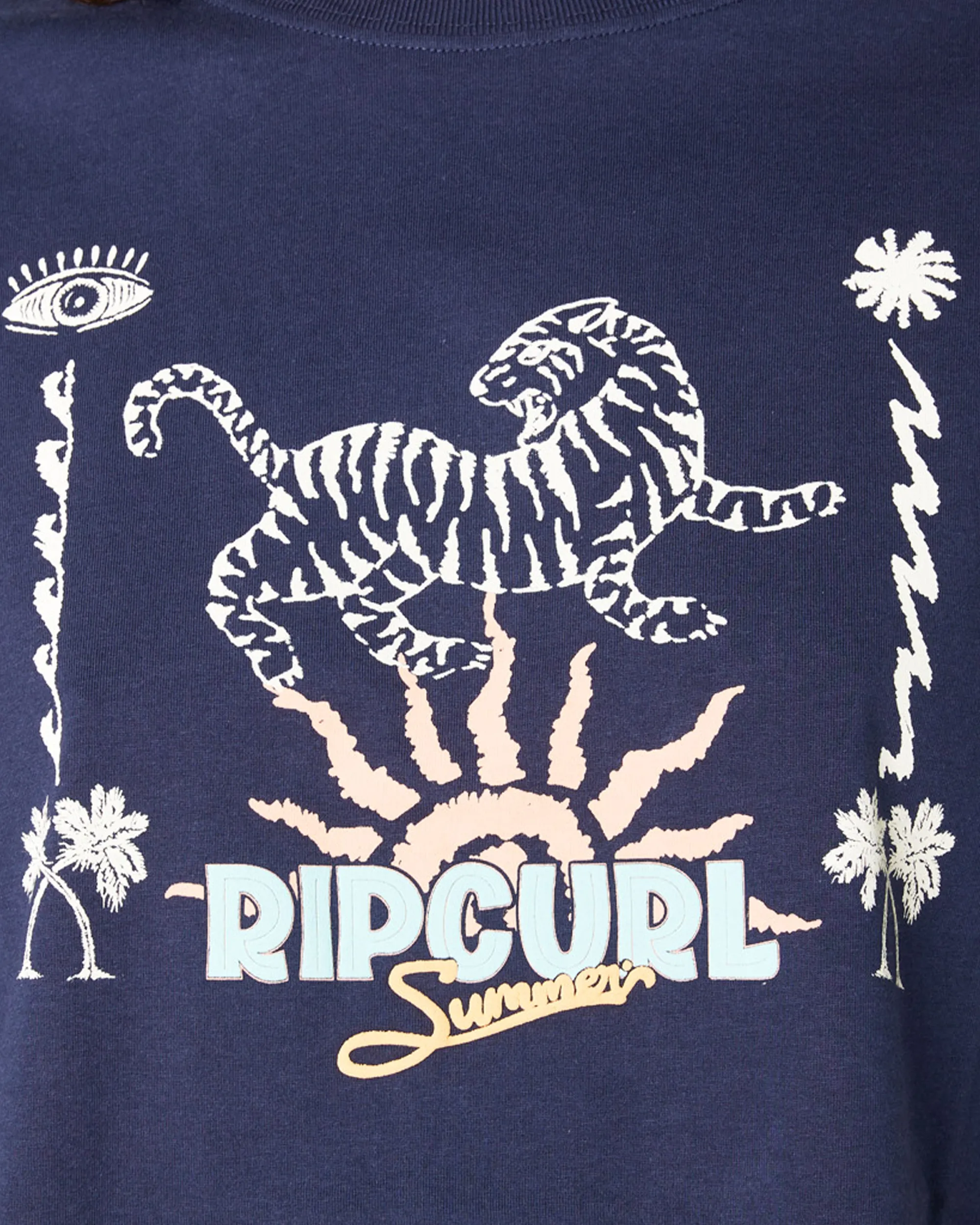 Jeffreys Crop T-Shirt in Navy