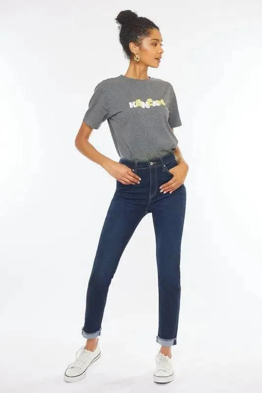 Kancan High Rise Stretch Cuffed Hem Skinny Jeans