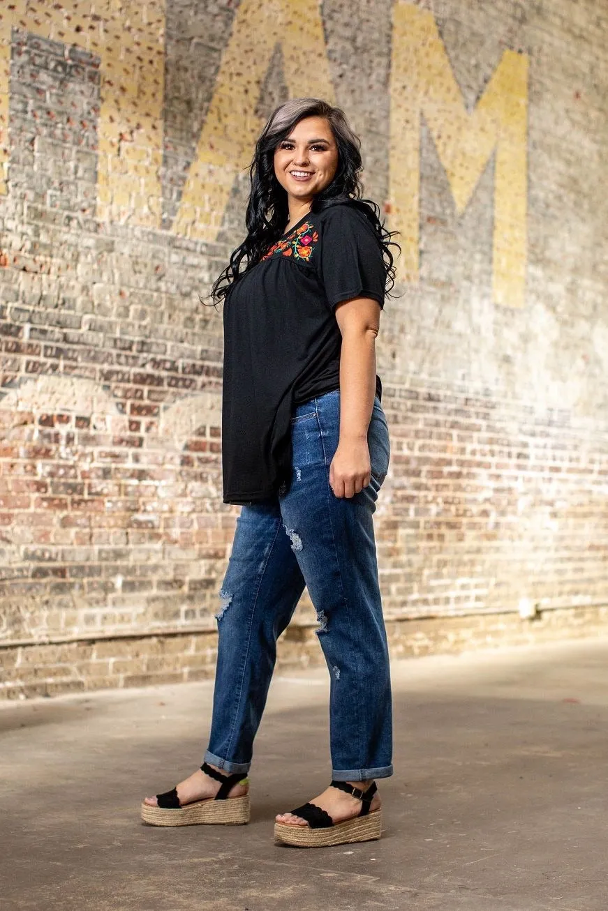 L&B Distressed Boyfriend Jeans
