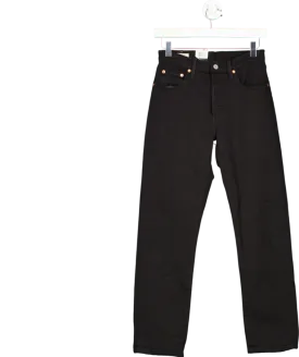 LEVI'S Black 501 Original Crop Jeans L28 W25