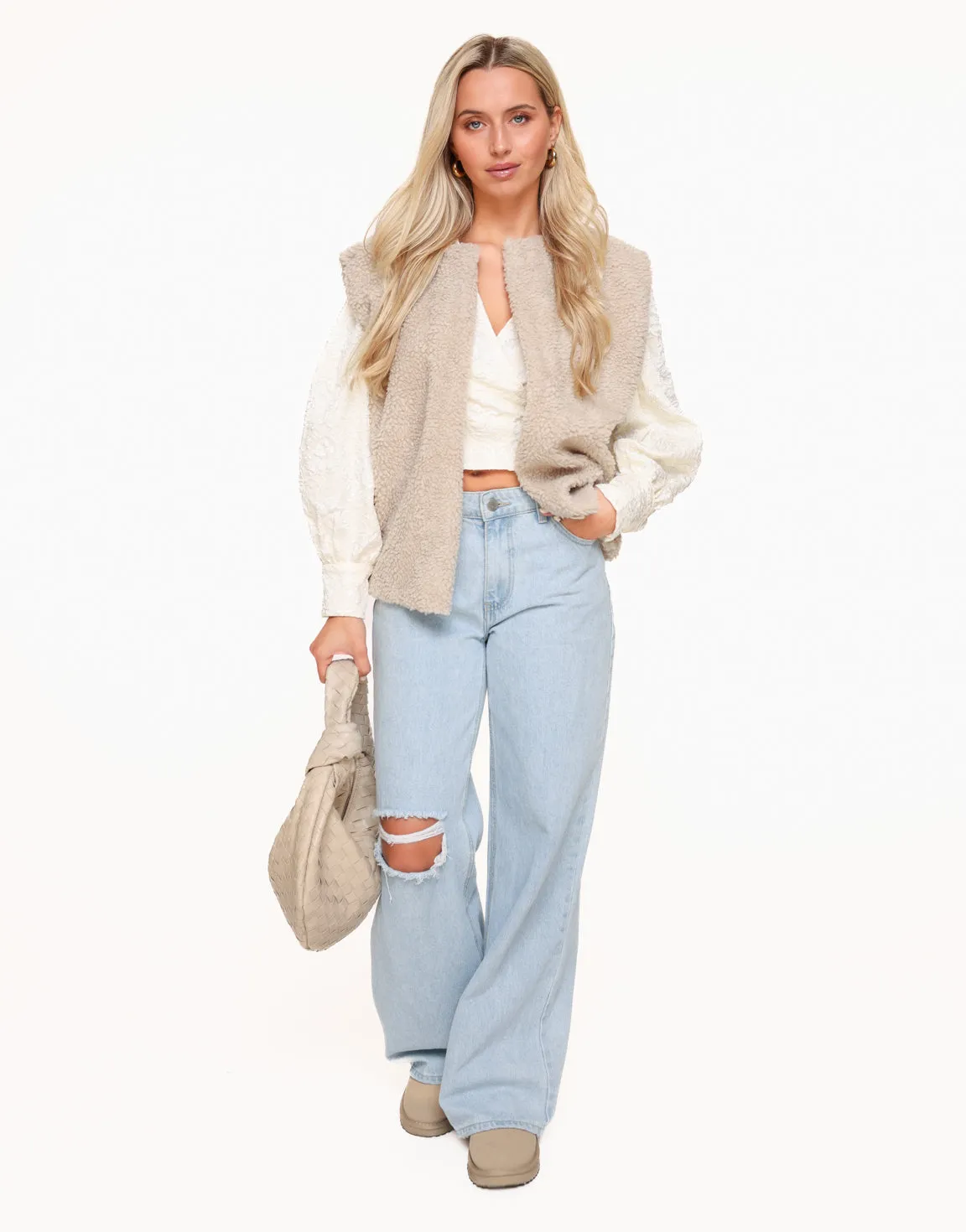 Lichtblauwe Denim Baggy - Spijkerbroek