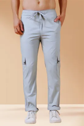 Light Powder Blue Cotton Cargo