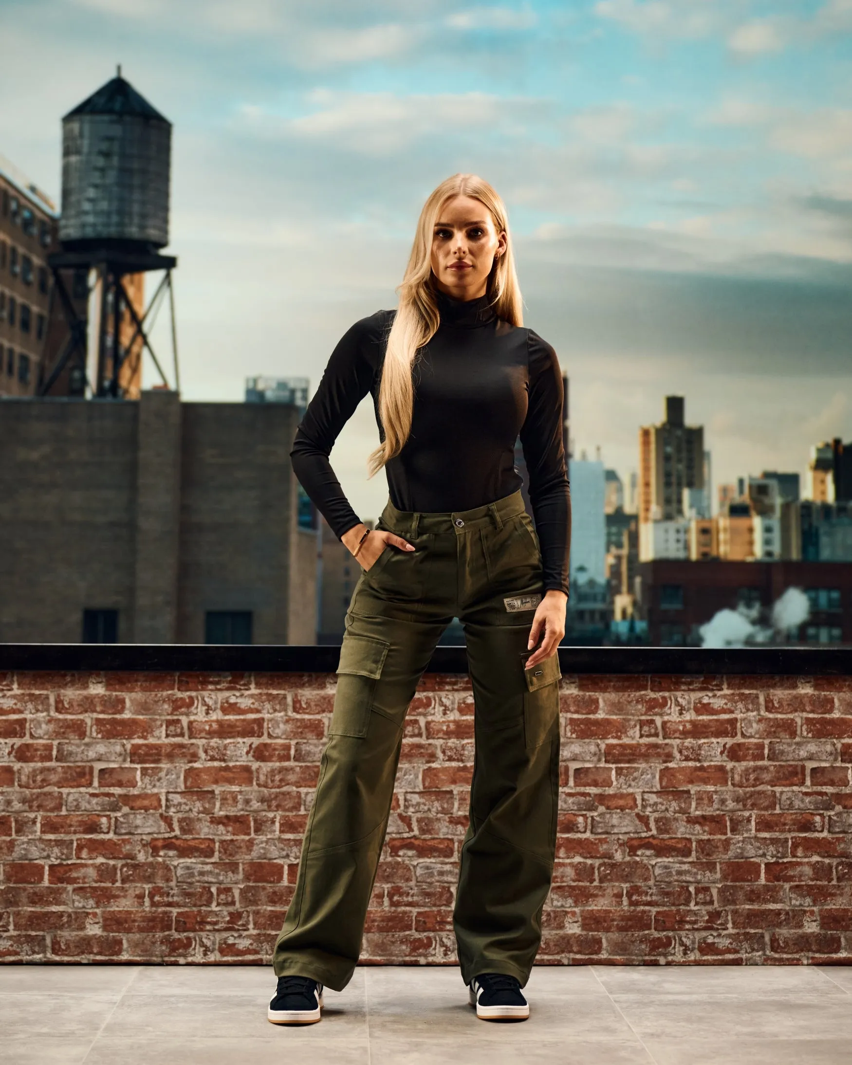 Malelions Women Straight Leg Cargo Pants | Army Green