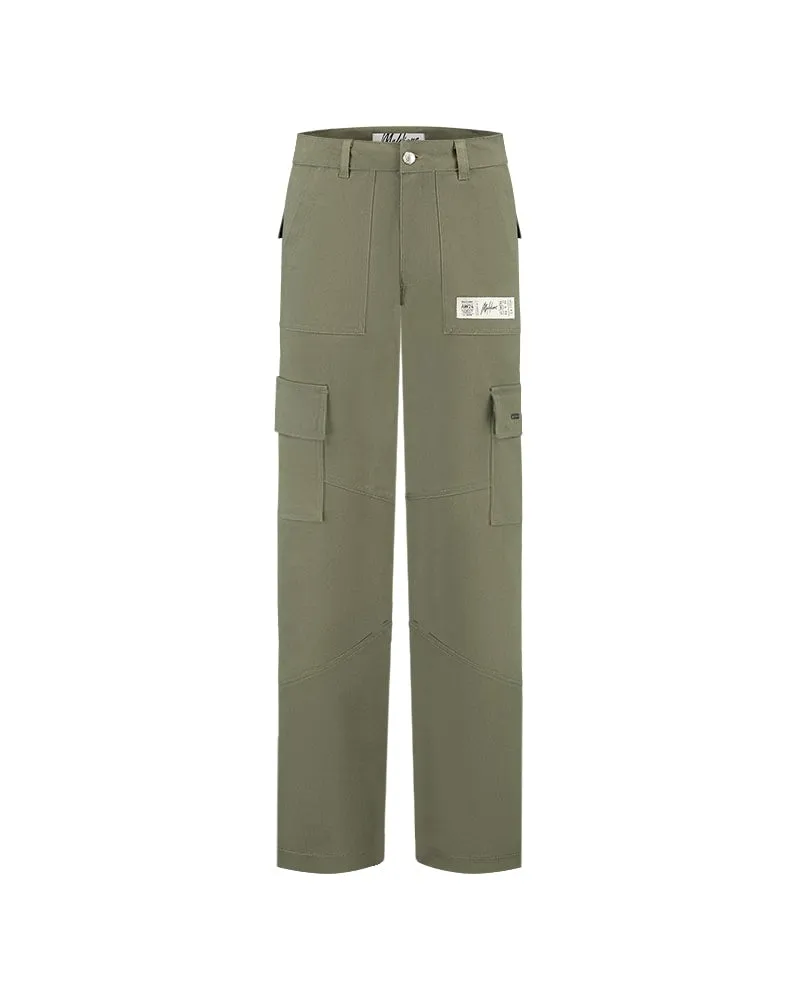 Malelions Women Straight Leg Cargo Pants | Army Green