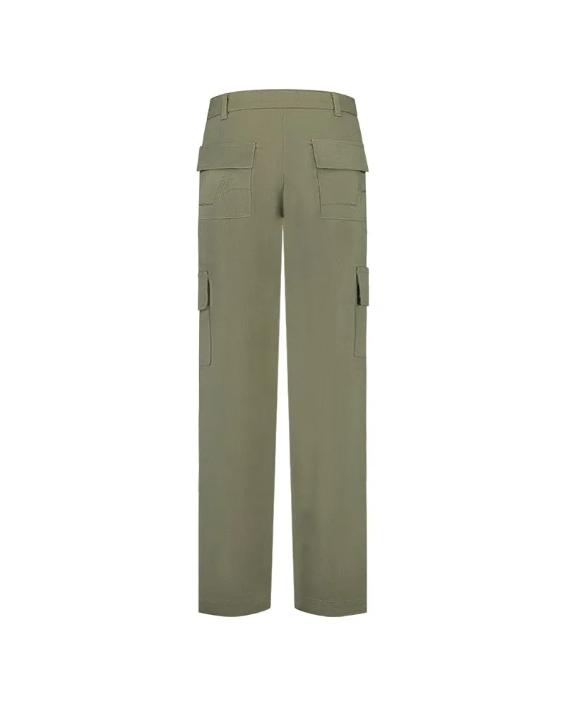 Malelions Women Straight Leg Cargo Pants | Army Green