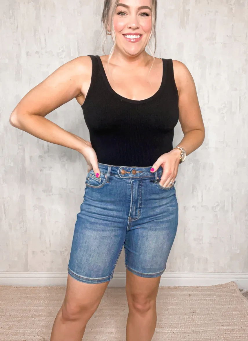 Maybe Later Denim Shorts