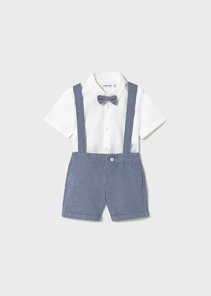 Mayoral Baby Short and Shirt with Bow Tie Set