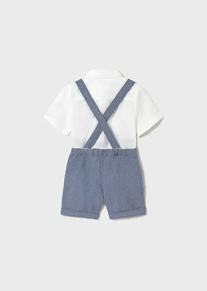 Mayoral Baby Short and Shirt with Bow Tie Set