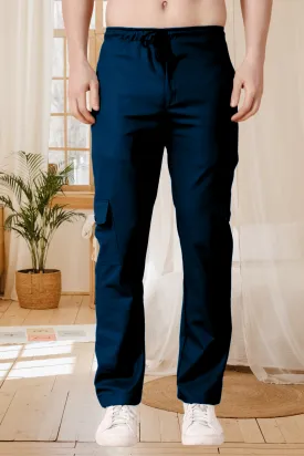 Navy Stretch Cargo Pants