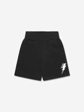 Neil Barrett Boys Thunderblot Bermuda Shorts in Black