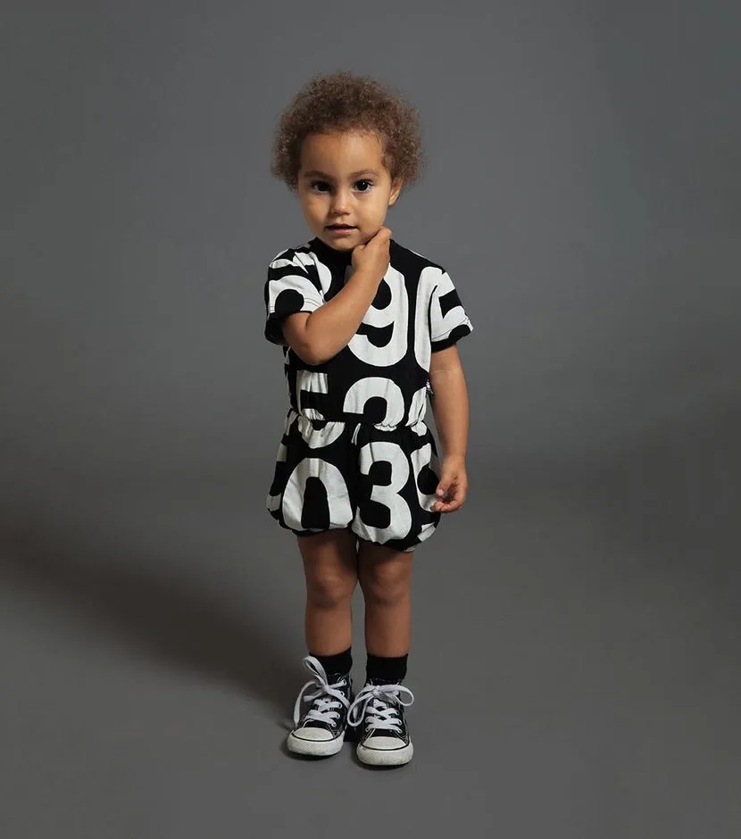 Nununu Numbered Yoga Overall | Black