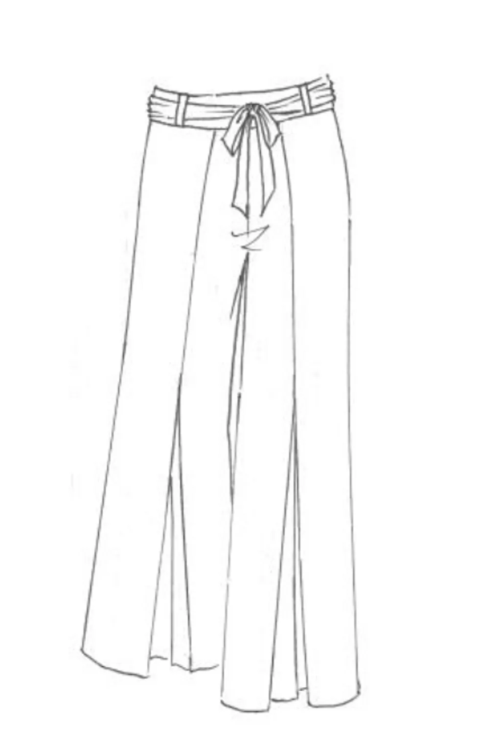 PAULA RYAN Fine Mesh Wrap Palazzo Pants