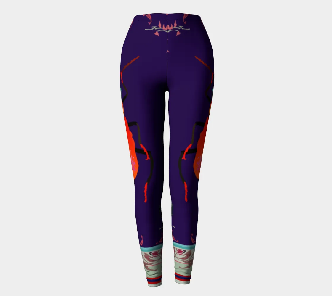 Red Beetle Yoga Pants