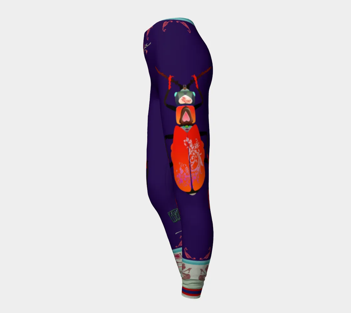 Red Beetle Yoga Pants