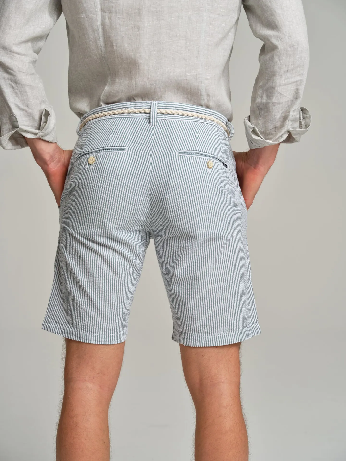 Respekt' Seersucker bermuda shorts