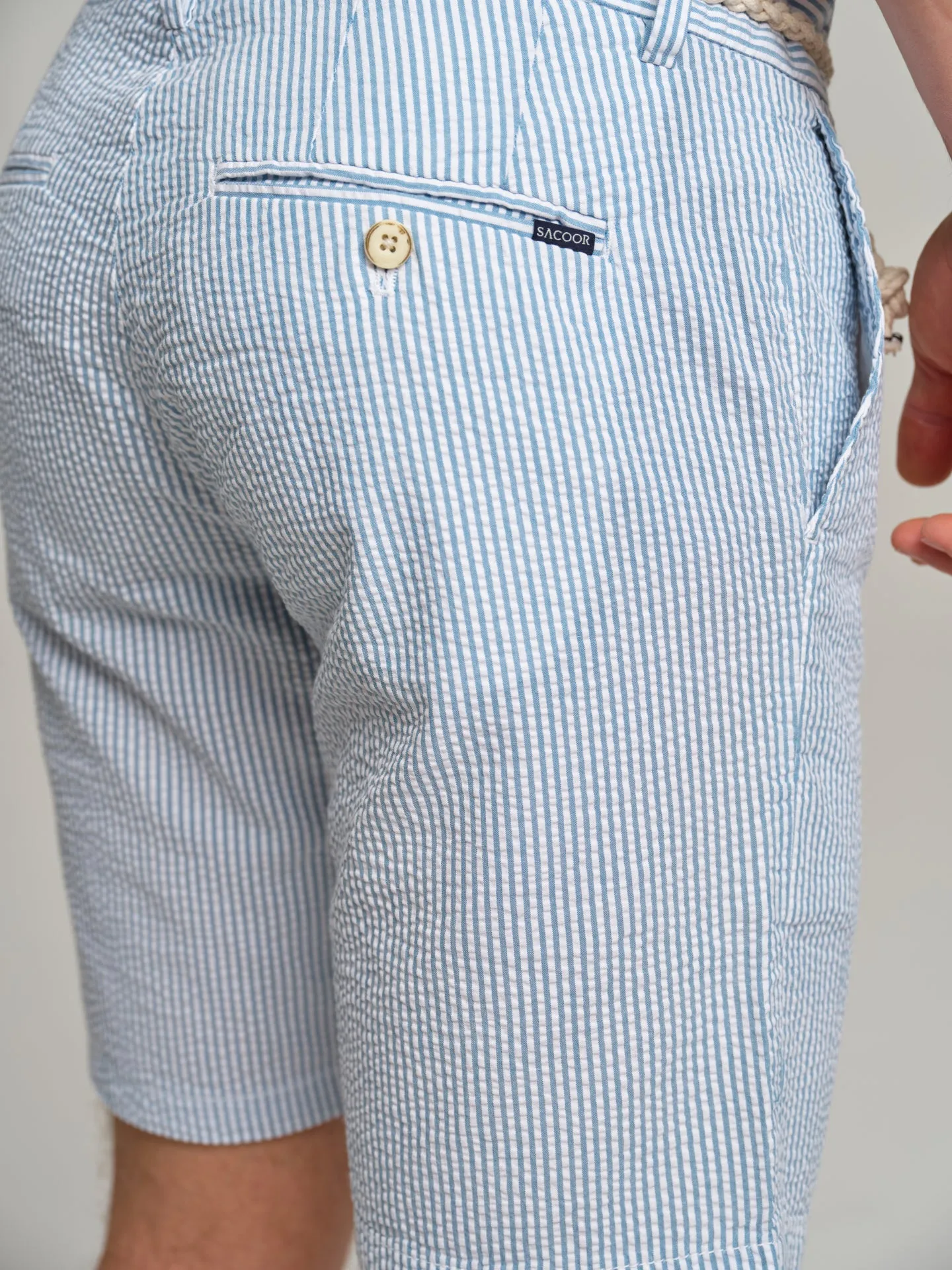 Respekt' Seersucker bermuda shorts