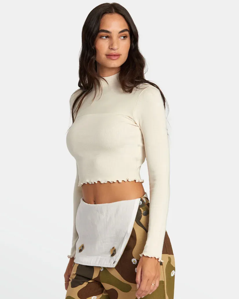 RVCA Saved Long Sleeve Crop Top