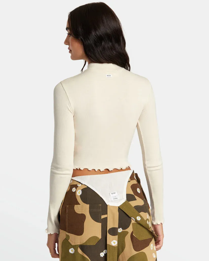 RVCA Saved Long Sleeve Crop Top