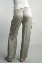 Satin Cargo Pants