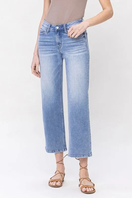 Vervet Mid Rise Crop Dad Jeans