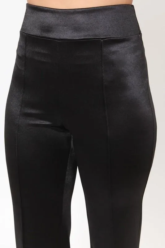 VIVIANNE SATIN PANT - BURGUNDY