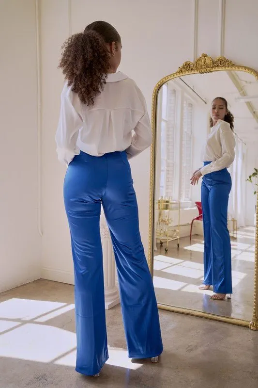 VIVIANNE SATIN PANT - Emerald