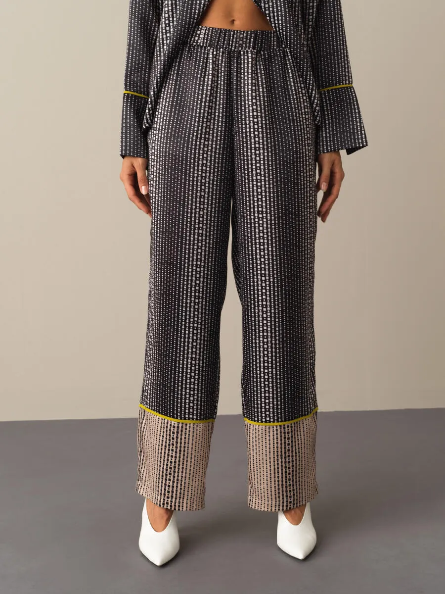 Wila Patterned Satin Trousers