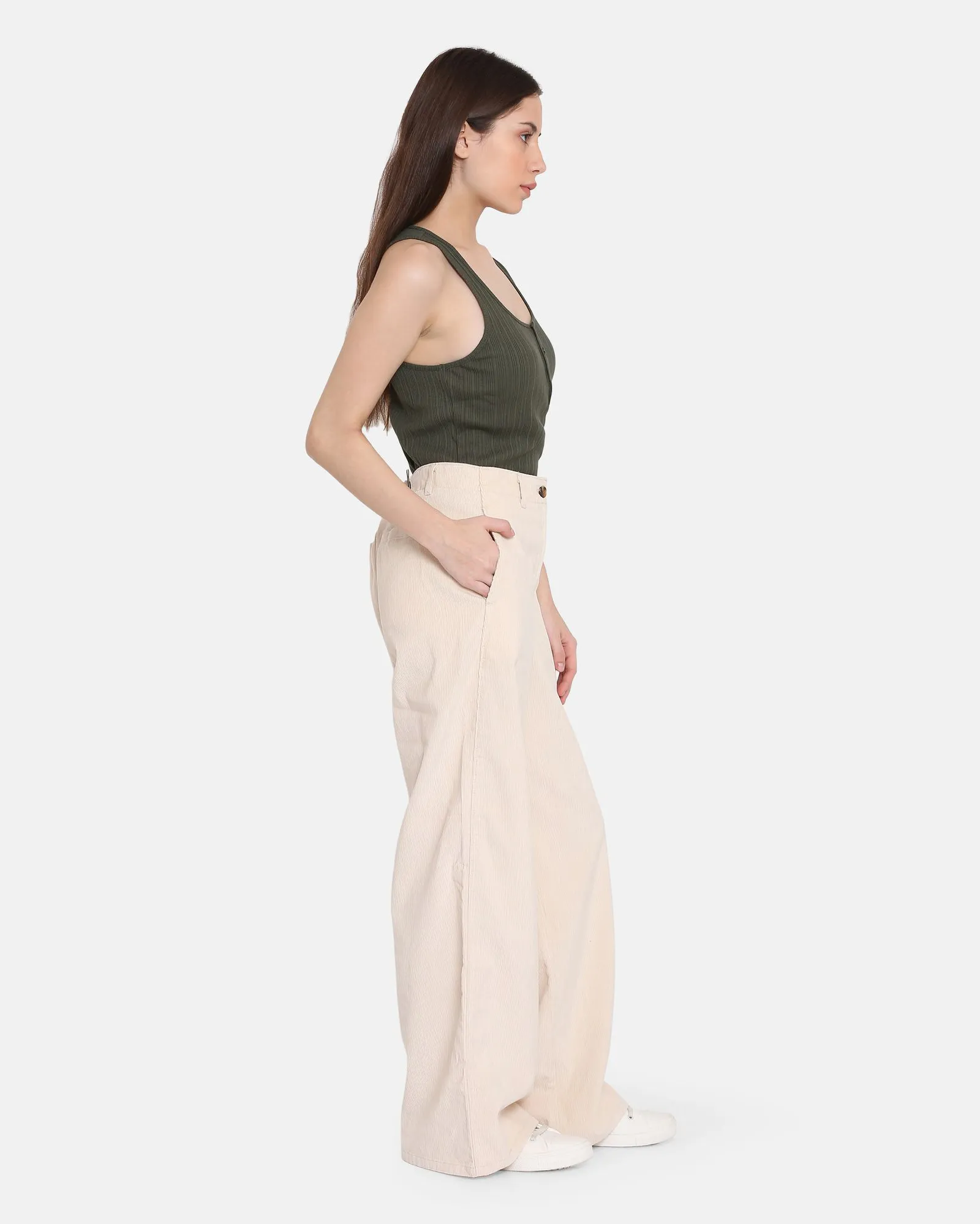 XL Chino Trousers in White Swan